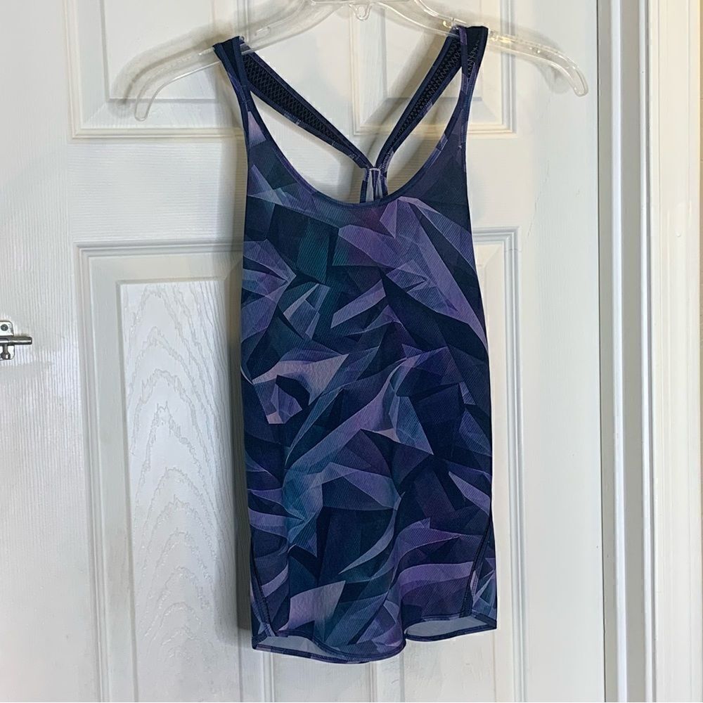 Lululemon 4 Real Quick Singlet Pretty Prism Multi Size 6